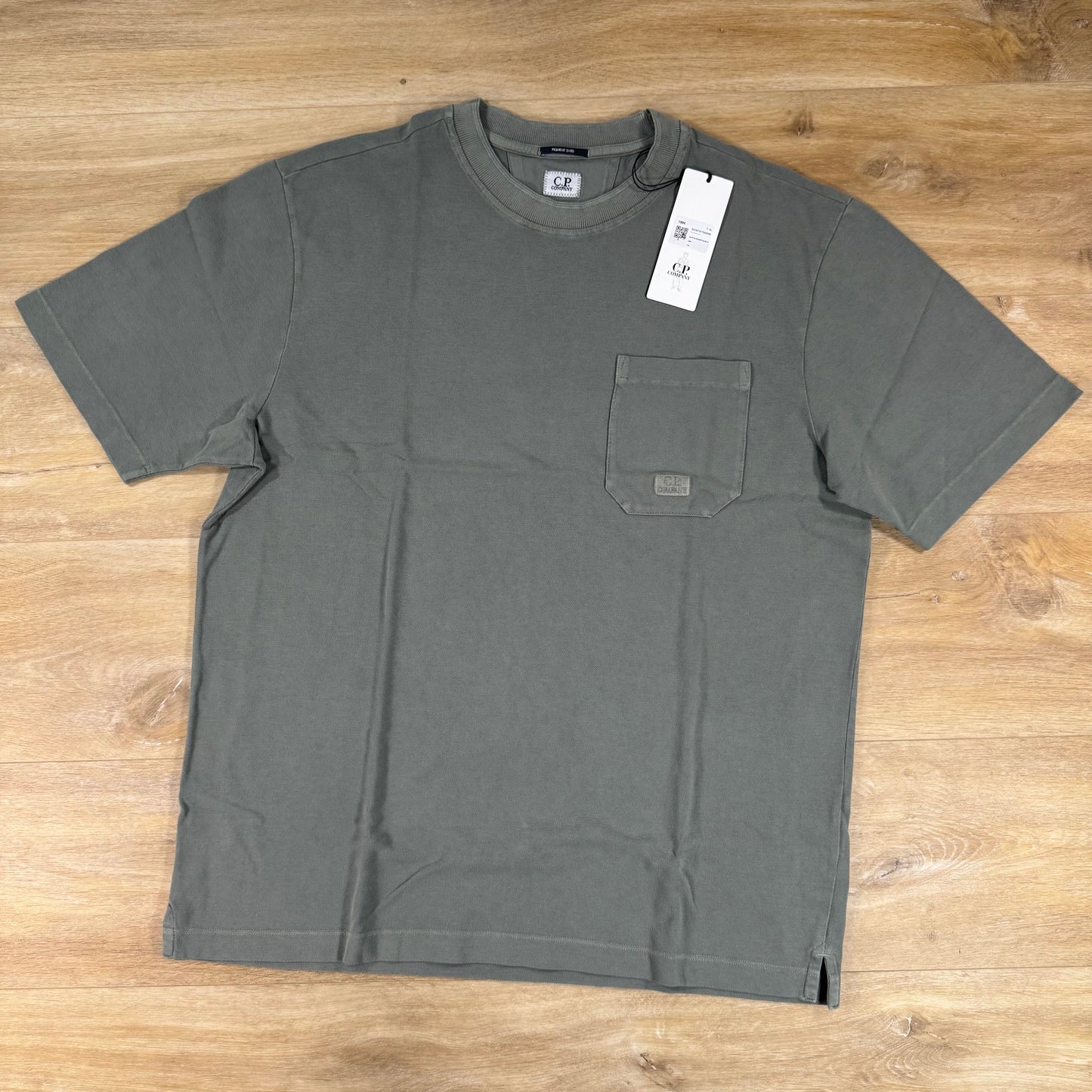 C.P. Company 24/1 Pigment Dyed T-Shirt in Gunmetal - Grey