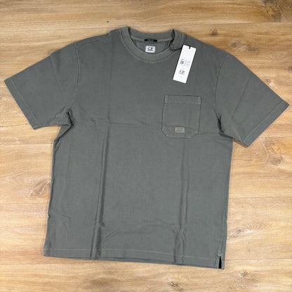 C.P. Company 24/1 Pigment Dyed T-Shirt in Gunmetal - Grey