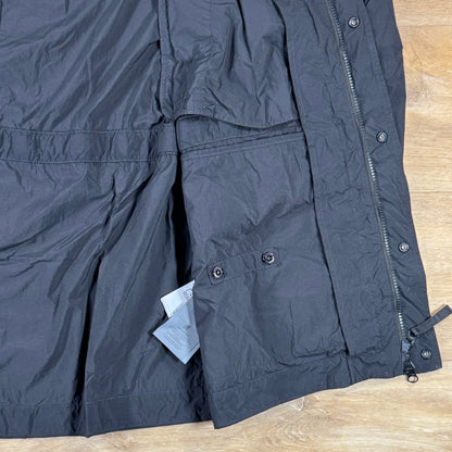 Stone Island Ghost Nylon Smerigliato Short Parka in Black