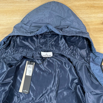 Stone Island Crinkle Reps NY Hooded Jacket in Slate Blue