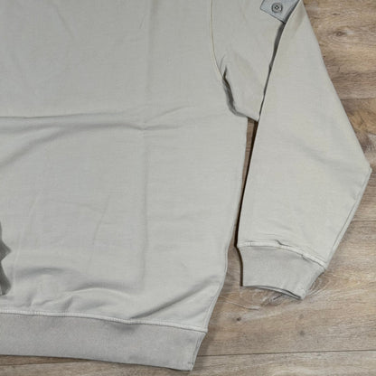 Stone Island Ghost Stretch Cotton Fleece Crewneck Sweatshirt in Beige