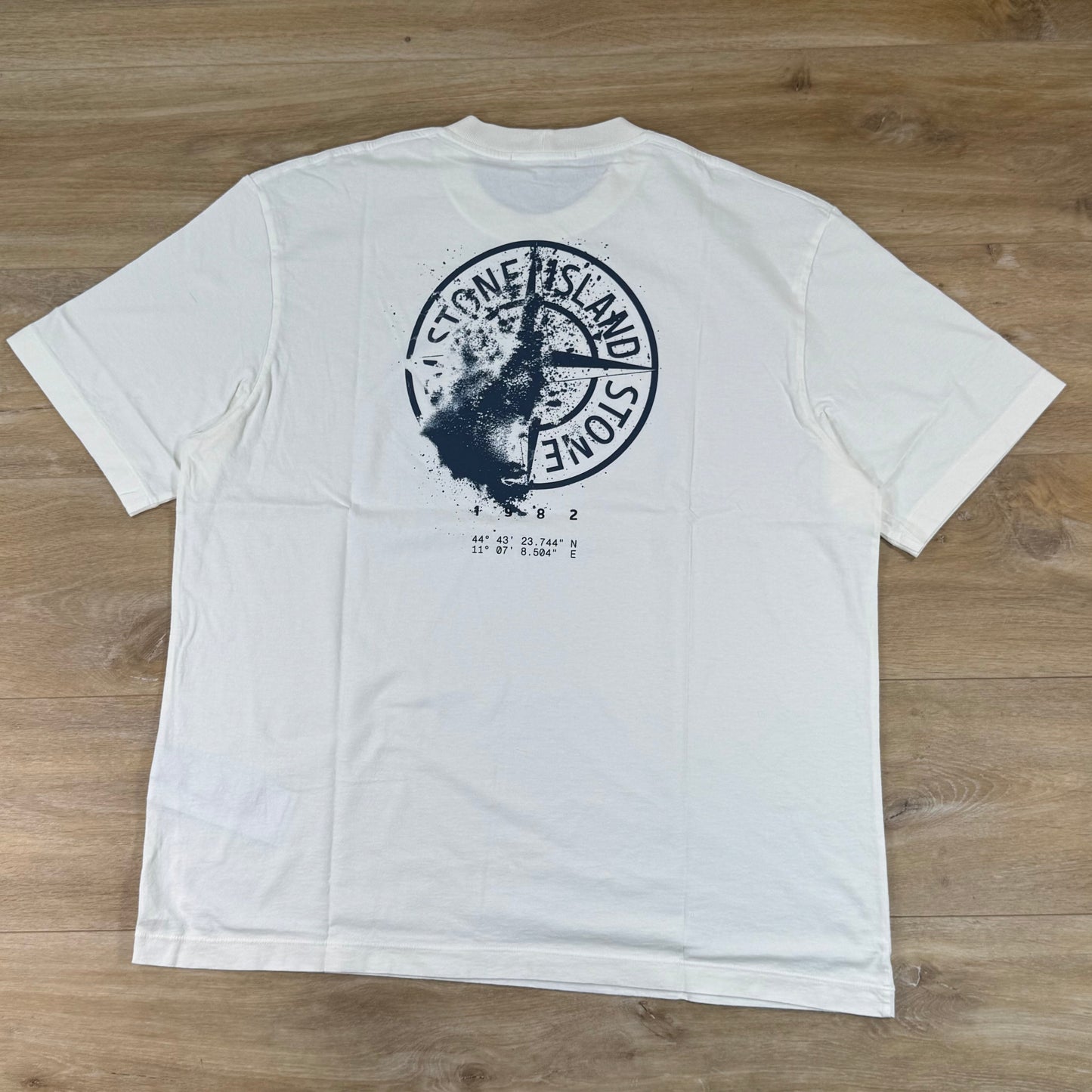 Stone Island 'Desert' Print T-Shirt in Ivory