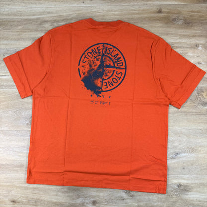 Stone Island 'Desert' Print T-Shirt in Burnt Orange