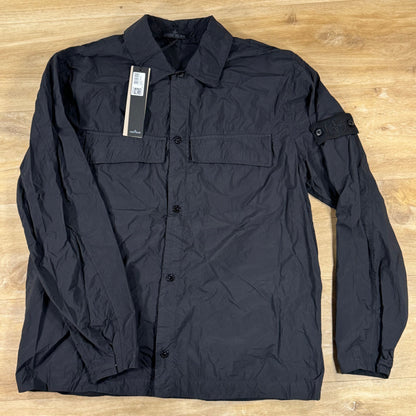Stone Island Ghost Nylon Smerigliato Overshirt in Black