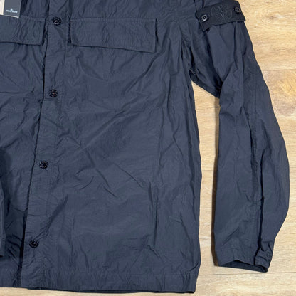 Stone Island Ghost Nylon Smerigliato Overshirt in Black