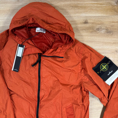 Stone Island Crinkle Reps NY Hooded Jacket in Burnt Orange