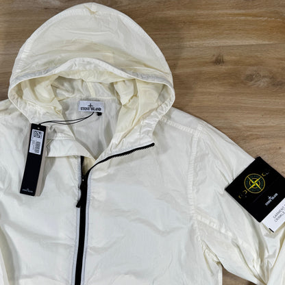 Stone Island Crinkle Reps NY Hooded Jacket in Ivory