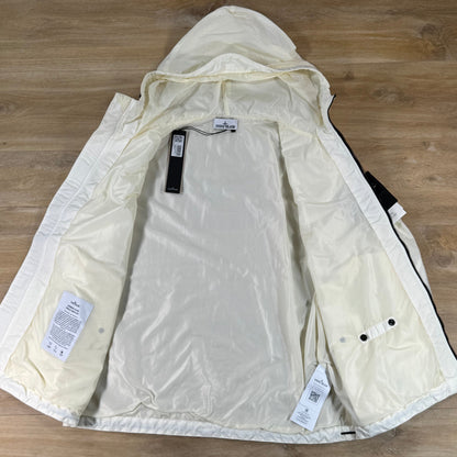 Stone Island Crinkle Reps NY Hooded Jacket in Ivory