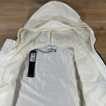 Stone Island Crinkle Reps NY Hooded Jacket in Ivory
