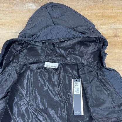 Stone Island Crinkle Reps NY Hooded Jacket in Black