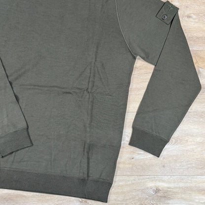 Stone Island Ghost Light Pure RWS Wool Turtleneck Jumper in Military Green