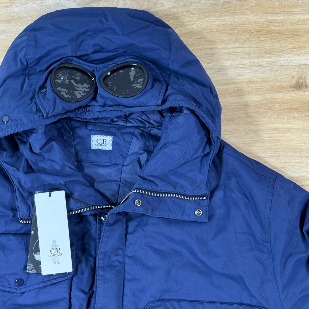 C.P. Company T-Flatt Padded Goggle Jacket in Peacoat - Blue