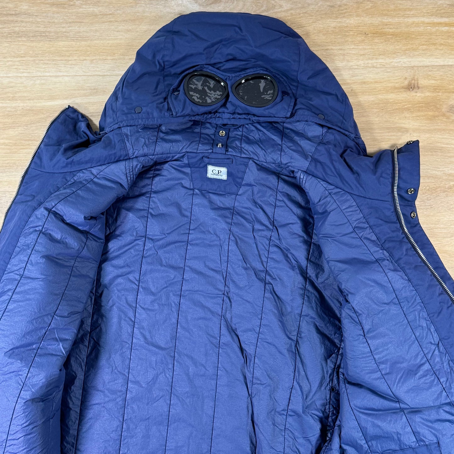 C.P. Company T-Flatt Padded Goggle Jacket in Peacoat - Blue