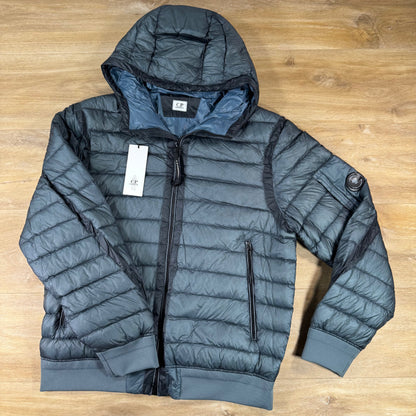 C.P. Company D.D. Shell Hooded Lens Down Jacket in Orion Blue