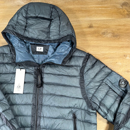 C.P. Company D.D. Shell Hooded Lens Down Jacket in Orion Blue