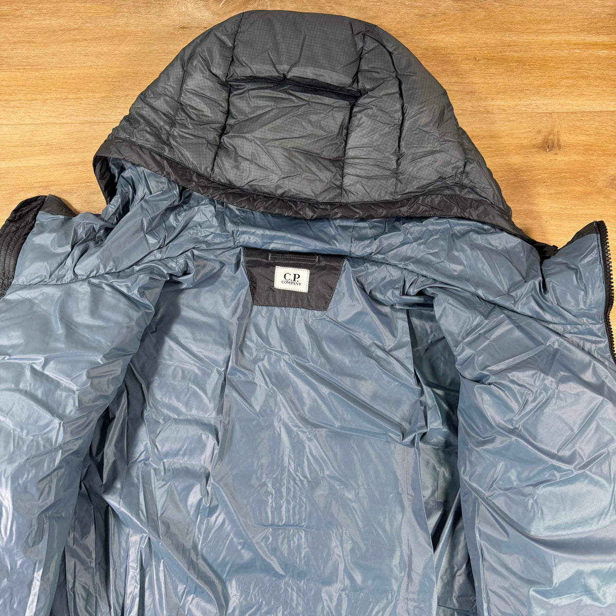 C.P. Company D.D. Shell Hooded Lens Down Jacket in Orion Blue