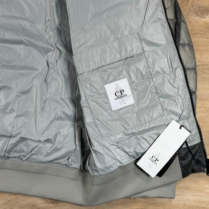 C.P. Company D.D. Shell Hooded Lens Down Jacket in Flint Grey