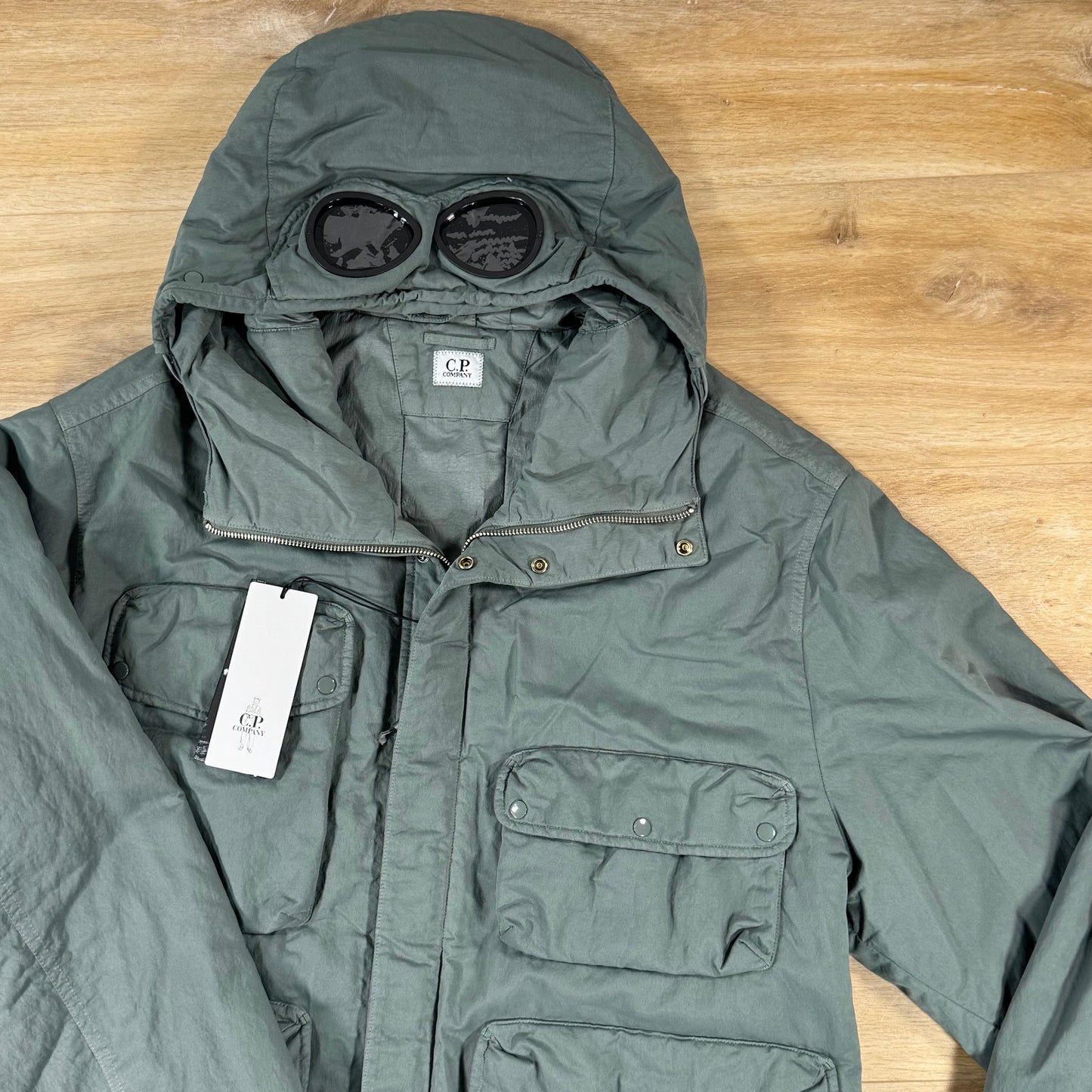 C.P. Company T-Flatt Padded Goggle Jacket in Castor Grey
