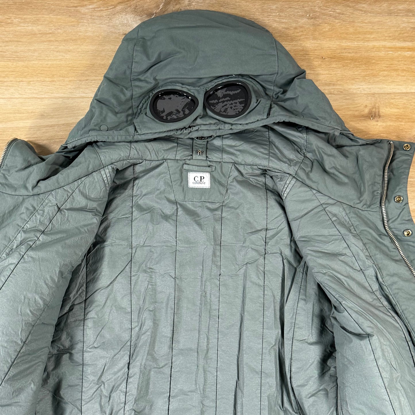 C.P. Company T-Flatt Padded Goggle Jacket in Castor Grey