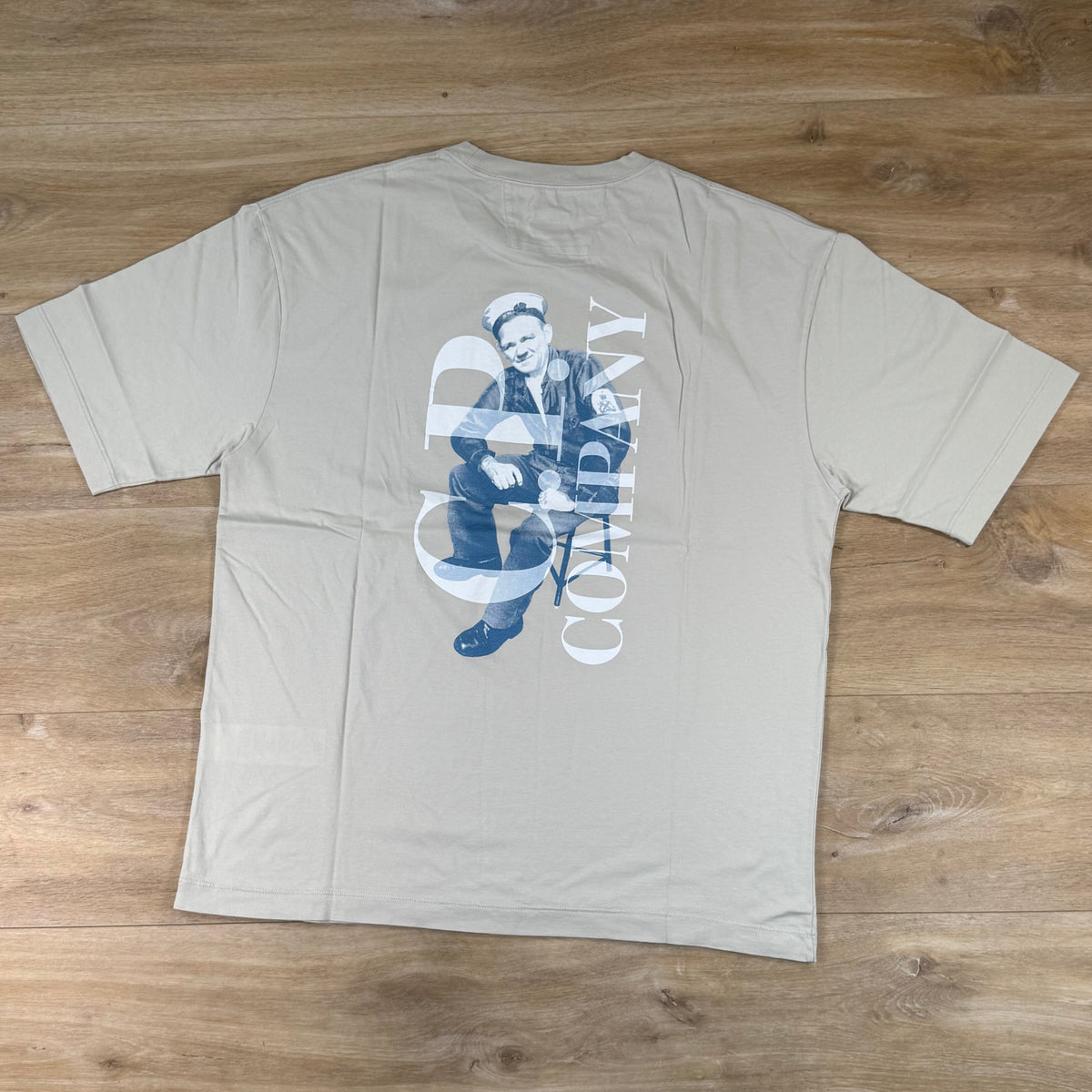 C.P. Company 30/1 Jersey British Sailor T-Shirt in Silver Birch