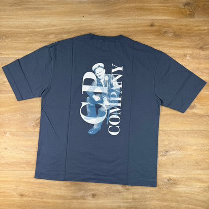C.P. Company 30/1 Jersey British Sailor T-Shirt in Orion Blue