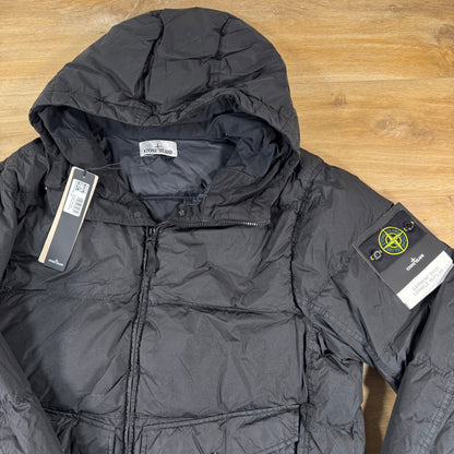 Stone Island Crinkle Reps NY Nylon Down Jacket in Black