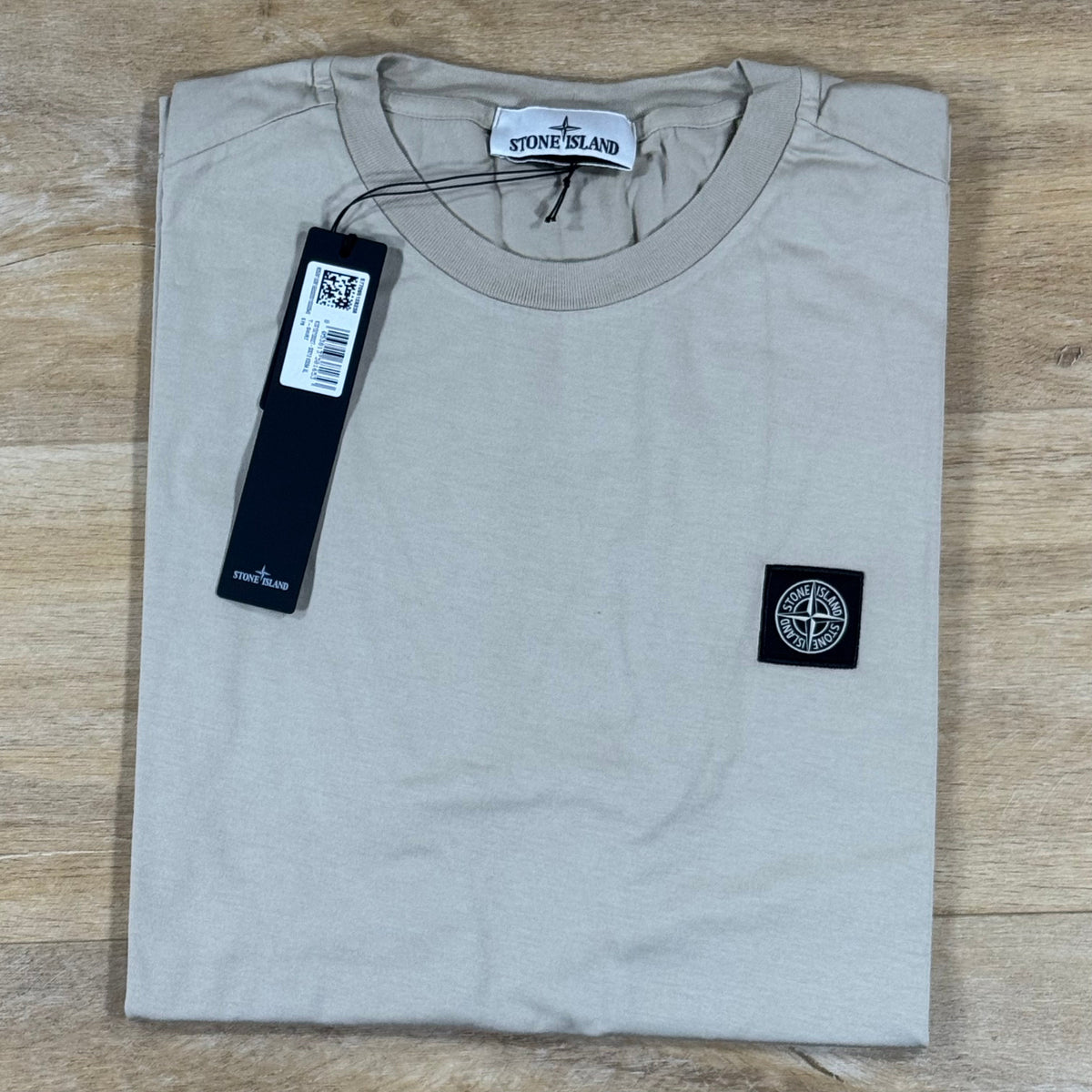 Stone Island Compass Patch Logo T-Shirt in Desert