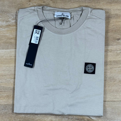 Stone Island Compass Patch Logo T-Shirt in Desert
