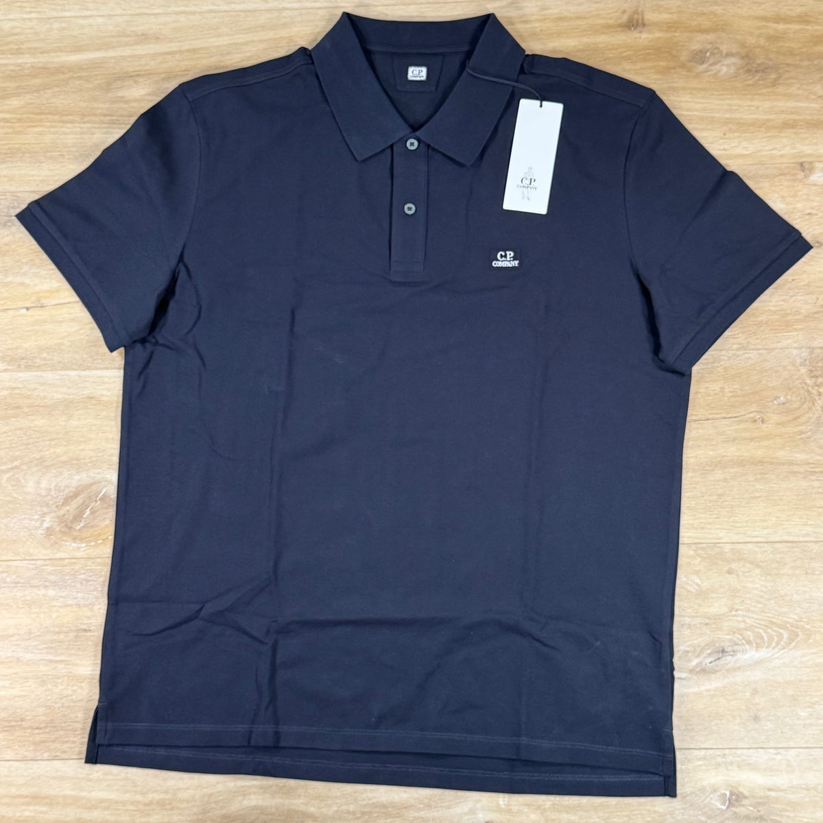 C.P. Company Stretch Piquet Polo Shirt in Navy