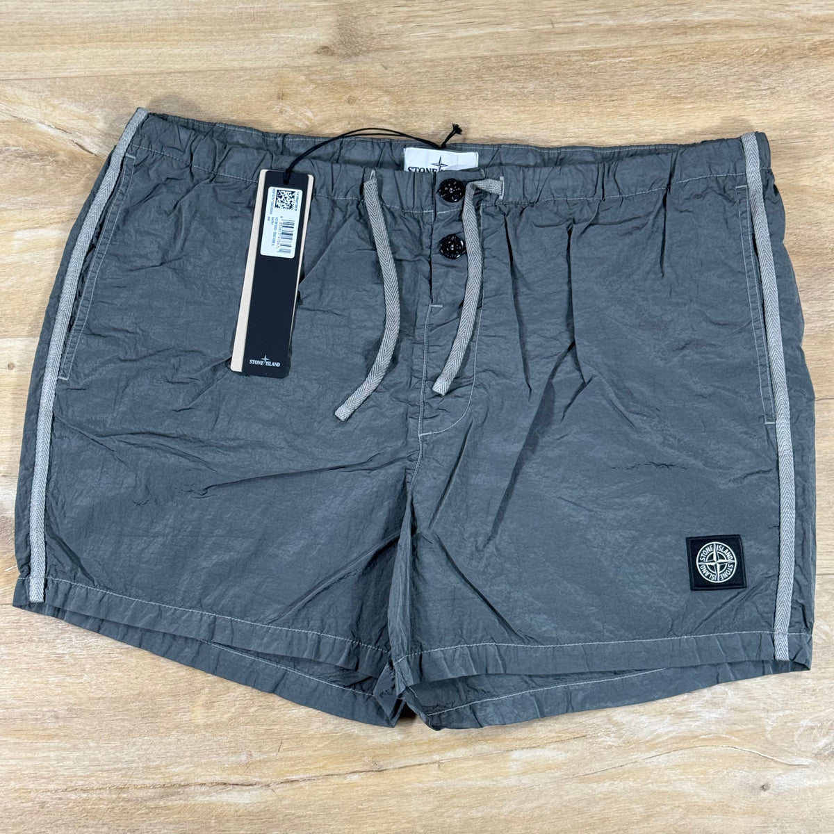 Stone Island Nylon Metal Slim-Fit Swim Shorts in Cement