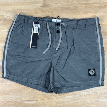 Stone Island Nylon Metal Slim-Fit Swim Shorts in Cement