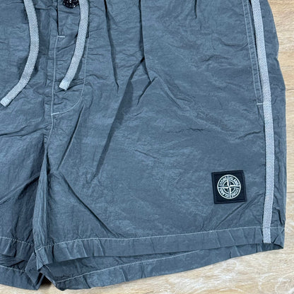Stone Island Nylon Metal Slim-Fit Swim Shorts in Cement