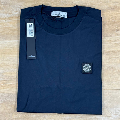 Stone Island Compass Patch Logo T-Shirt in Navy