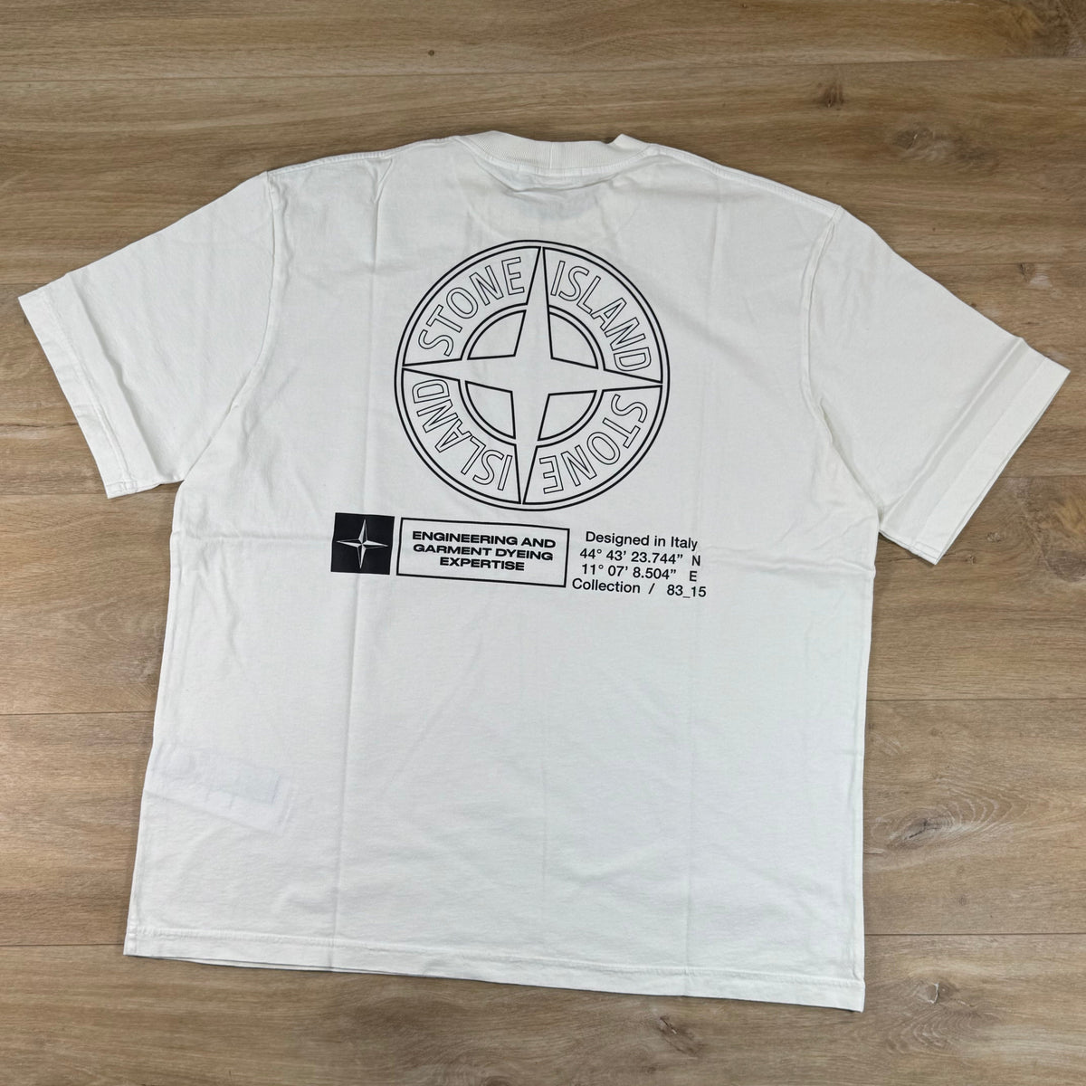 Stone Island 'Industrial' Print T-Shirt in Ivory