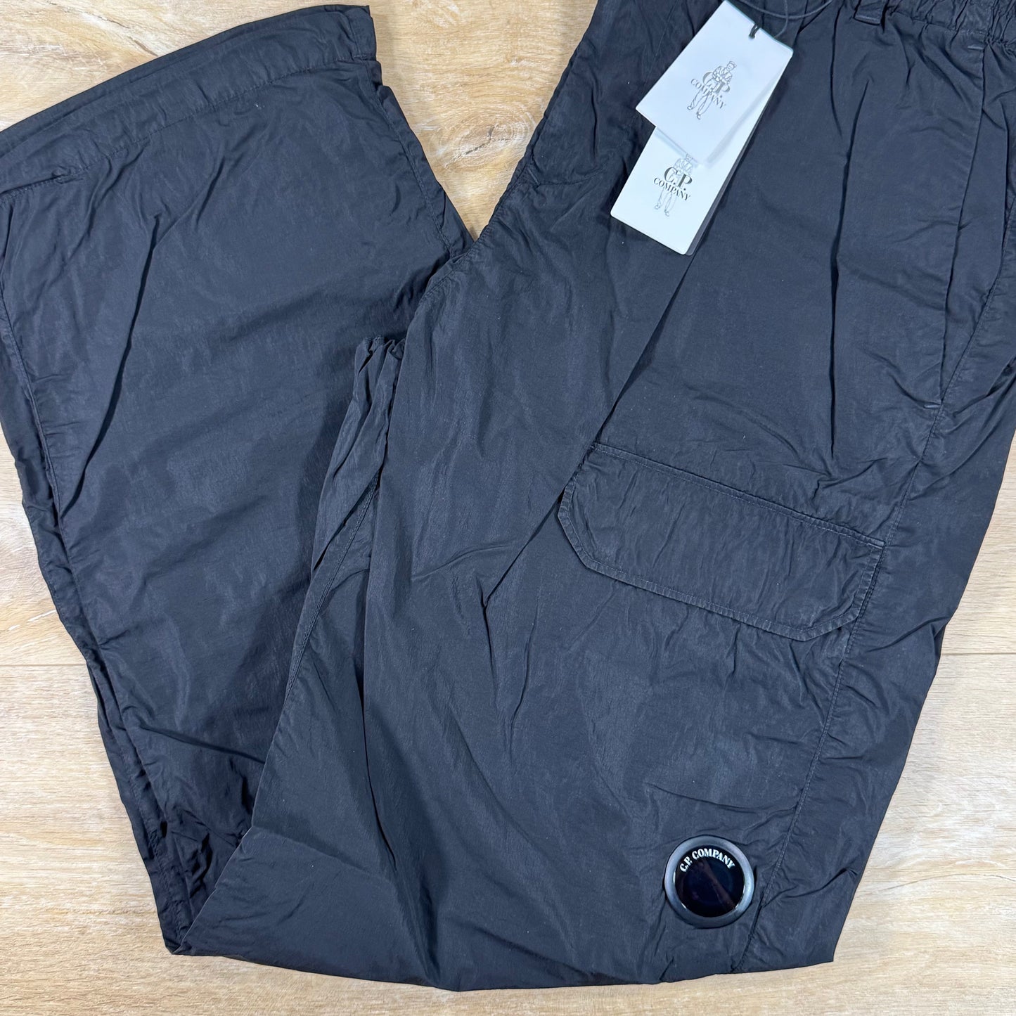 C.P. Company Chrome-R Regular Lens Cargo Pants in Black
