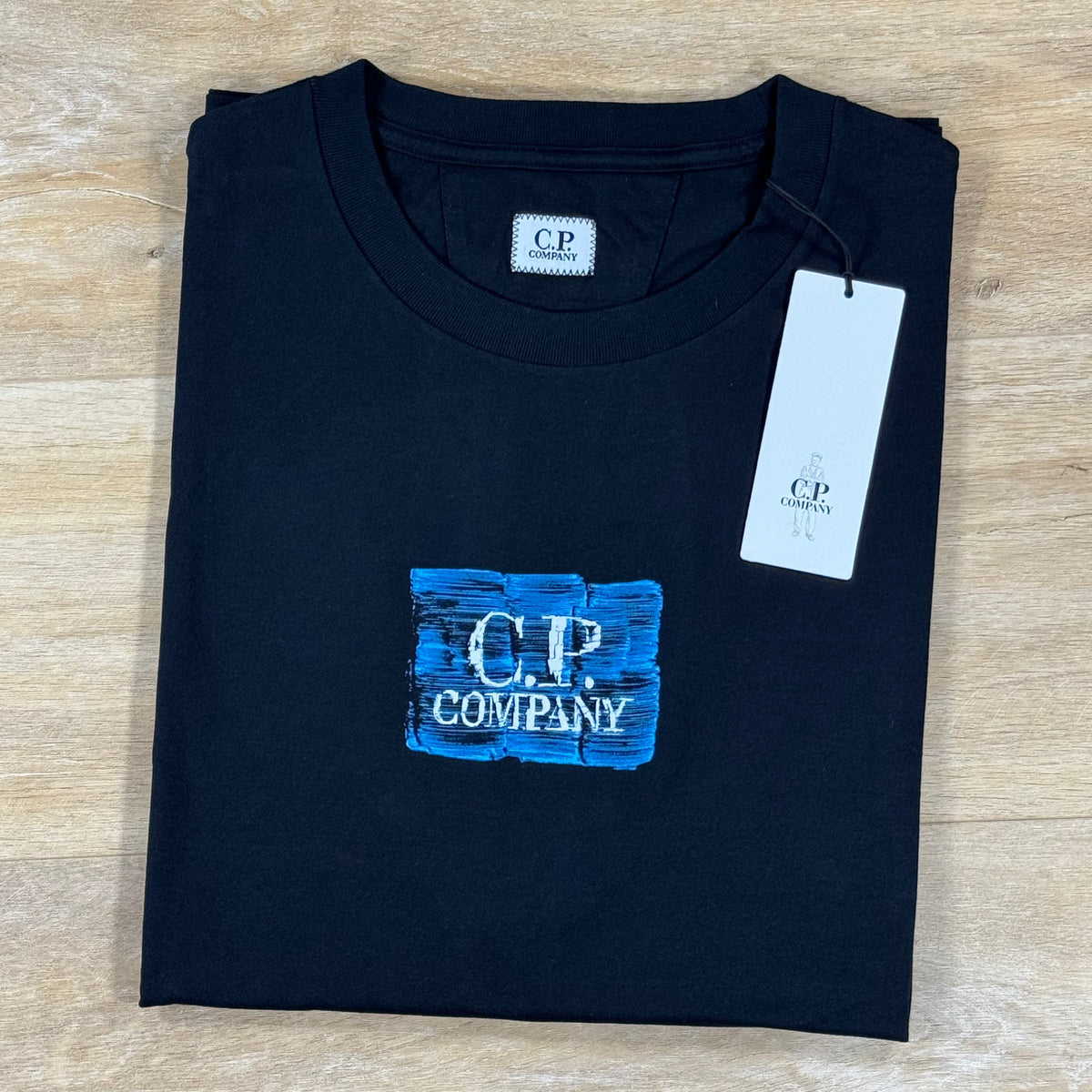 C.P. Company 30/1 Jersey Graphics T-Shirt in Black
