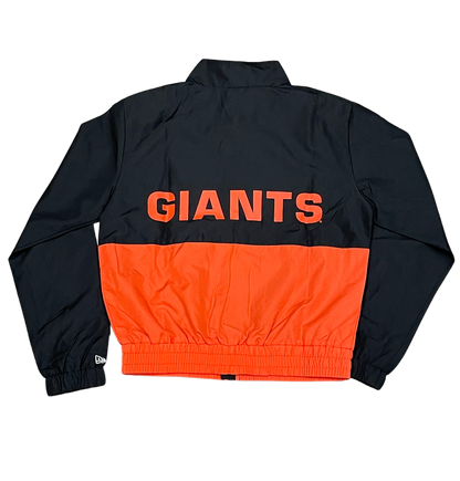 New Era Women's San Francisco Giant Cropped Jacket-Black/Orange