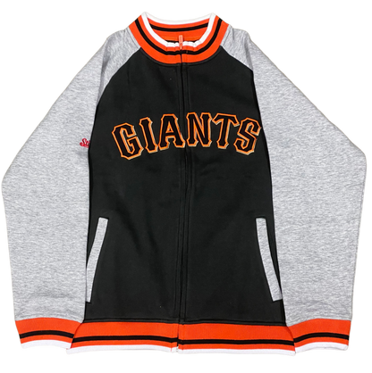 San Francisco Giants Stitches Track Jacket-Black/Grey