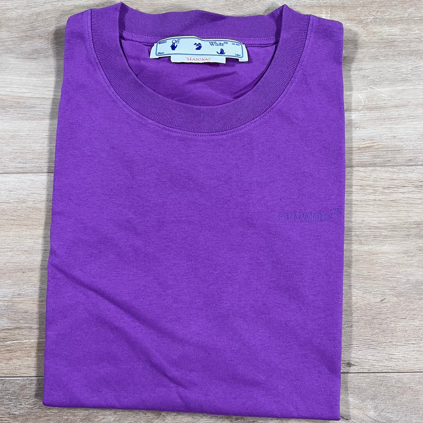 Off-White Diagonal Tab T-Shirt in Purple