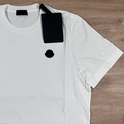 Moncler Logo Cotton T-Shirt in White