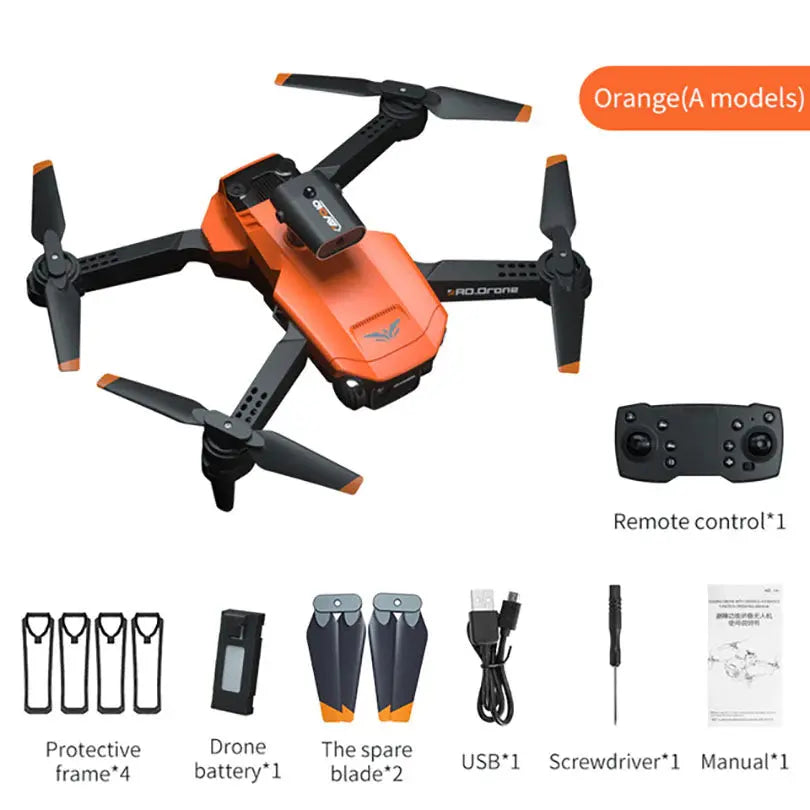 JJRC H106 RC Drone 4-Side Obstacle Avoidance WiFi FPV 8K Dual HD Camera GPS Altitude Hold Foldable Quadcopter RTF
