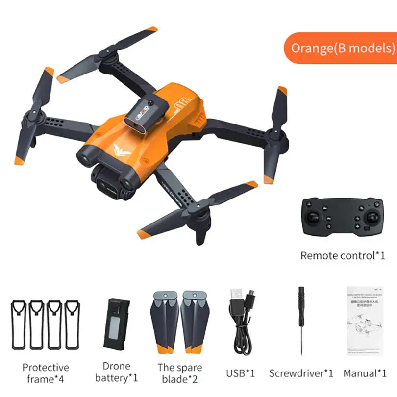 JJRC H106 RC Drone 4-Side Obstacle Avoidance WiFi FPV 8K Dual HD Camera GPS Altitude Hold Foldable Quadcopter RTF