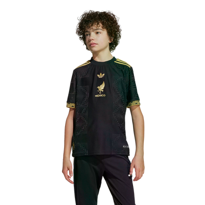 Adidas Mexico 2025 Gold Authentic Youth Jersey