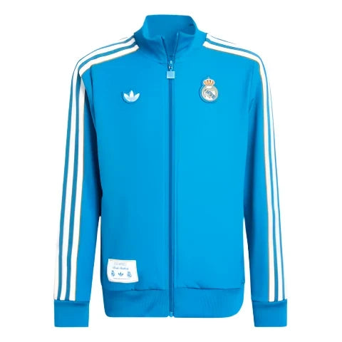 Adidas Youth Real Madrid Track Jacket - Blue/White