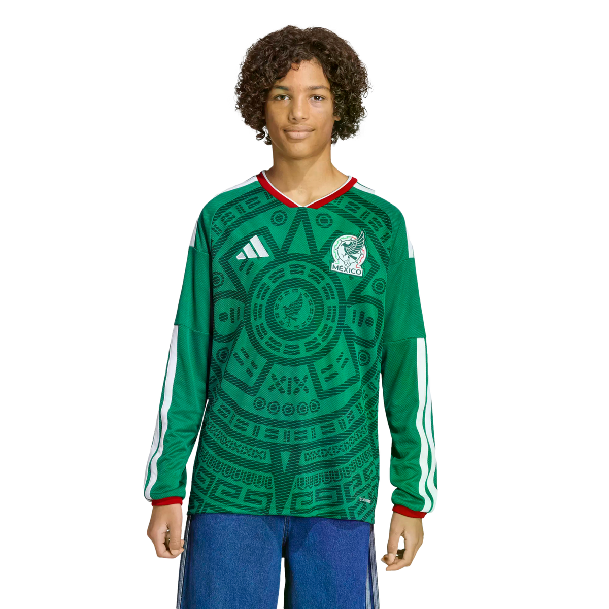 Adidas Mexico 2026 Long Sleeve Youth Home Jersey