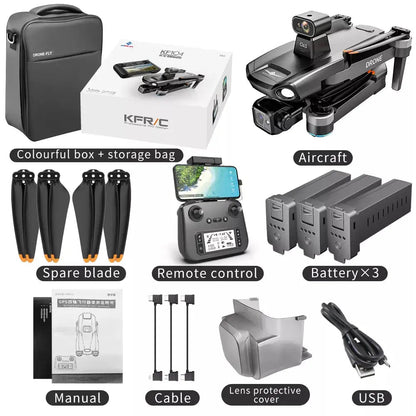 KF104 MAX 3-Axis Gimbal 8K Drone EIS Camera Intelligent Obstacle Avoidance 5G GPS Quadcopter with Screen Remote control