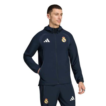 Adidas Real Madrid Tiro Travel Full Zip Windbreaker
