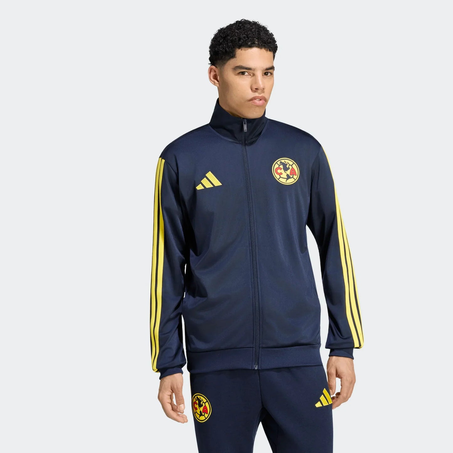 Adidas Club America DNA Track Top Jacket - Navy/Yellow