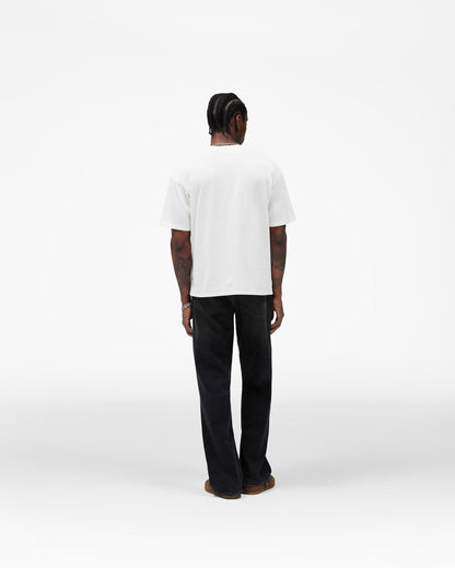 Represent Western Initial T-Shirt in Flat White