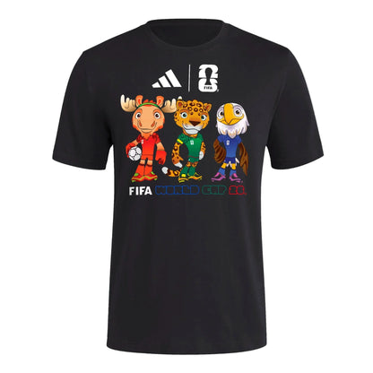 Adidas FIFA World Cup Gear 2026 FIFA World Cup Mascot T-Shirt - Black